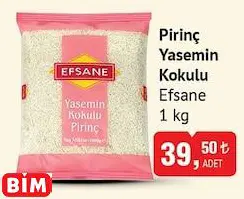 EFSANE PİRİNÇ YASEMİN KOKULU 1 KG